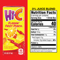 Hi-C Flashin Fruit Punch Juice, 6 fl oz, 8 Juice Boxes