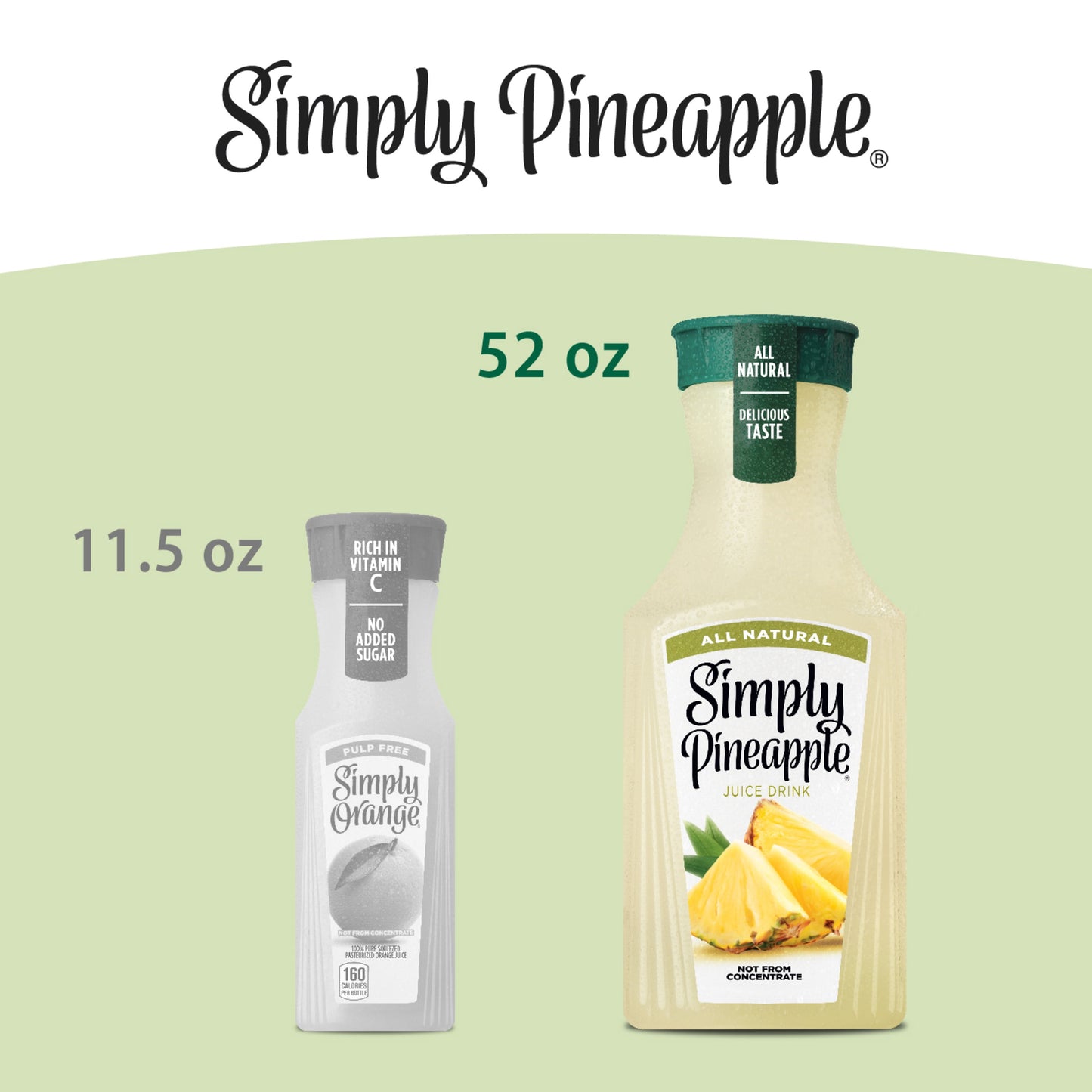 Simply Pineapple Bottle, 52 fl oz