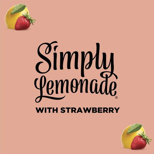Simply Non GMO All Natural Strawberry Lemonade Juice, 52 fl oz Bottle