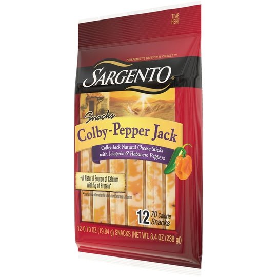 Sargento® Colby-Pepper Jack Natural Cheese Snack Sticks, 12-Count