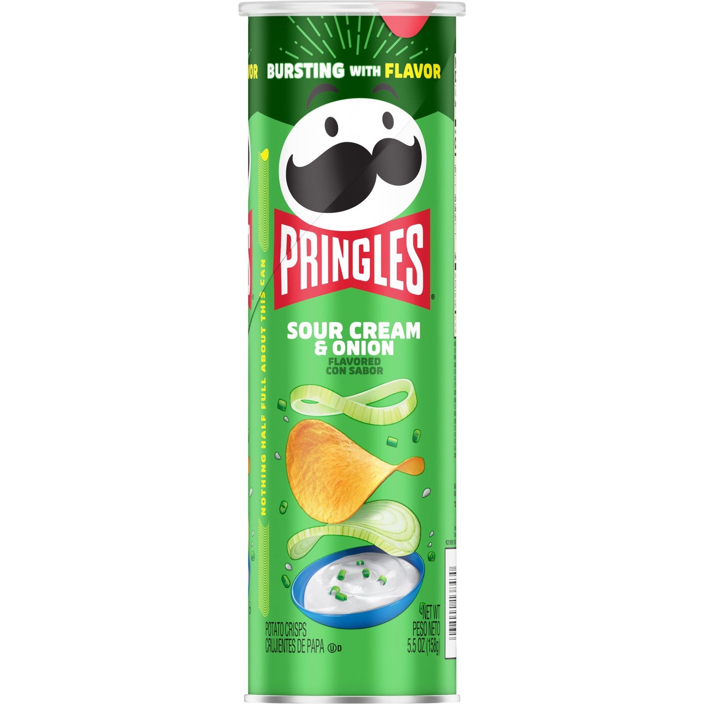 Pringles Sour Cream and Onion Potato Crisps Chips, 5.5 oz