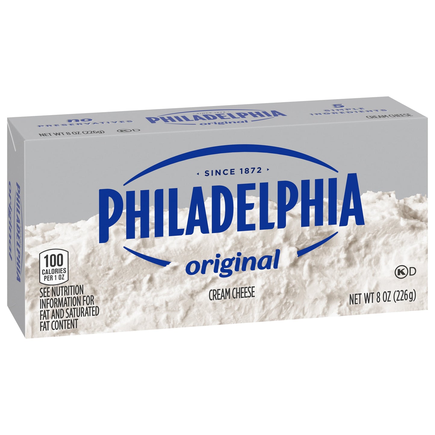 Philadelphia No Preservatives Original Cream Cheese, 8 oz