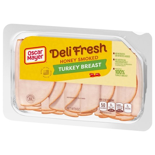 Oscar Mayer Deli Fresh Honey Smoked Sliced Turkey Breast Deli Lunch Meat, 9 oz Package