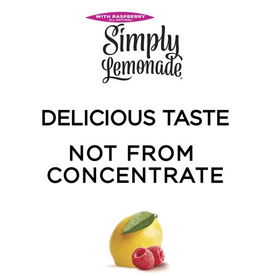 Simply Non GMO All Natural Raspberry Lemonade Juice, 89 fl oz Bottle