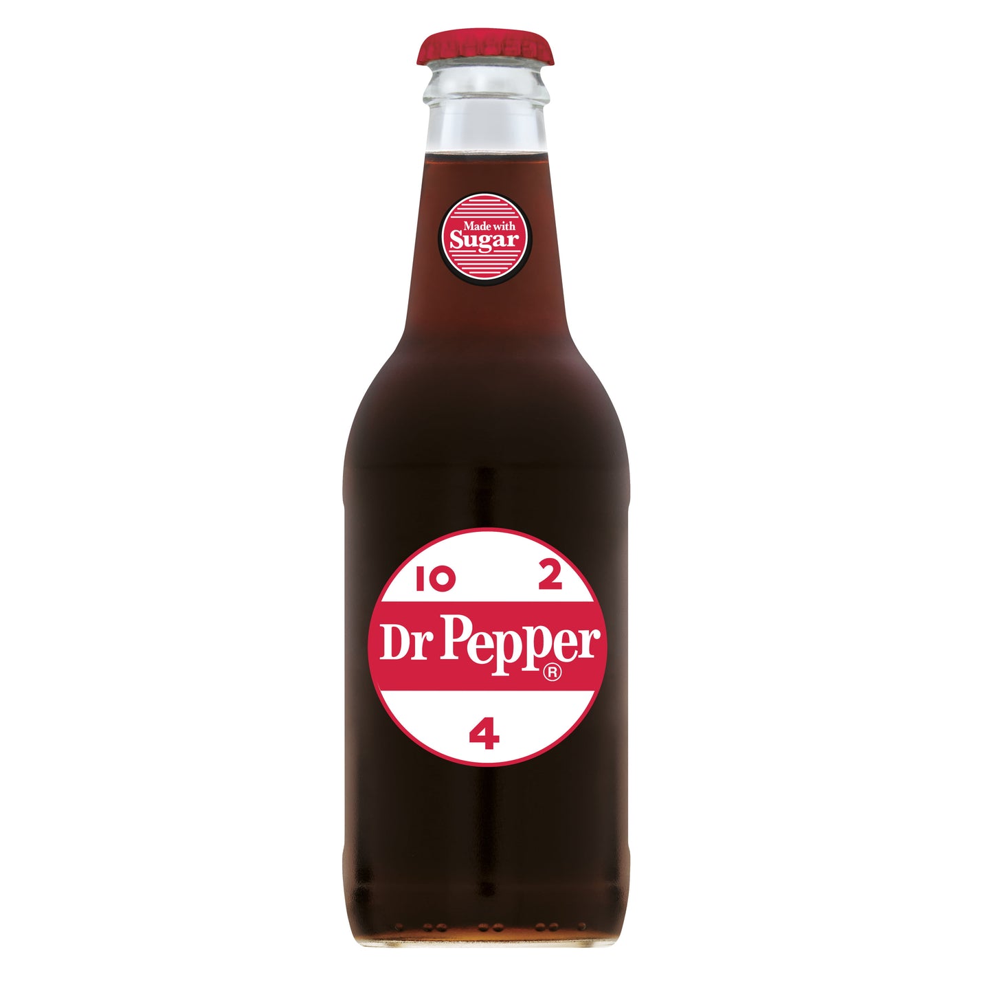 Dr Pepper Made with Sugar Soda, 12 fl oz, 4 Count