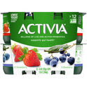 Activia Strawberry and Blueberry Probiotic Yogurt, Lowfat Yogurt Cups, 4 oz, 12 Count