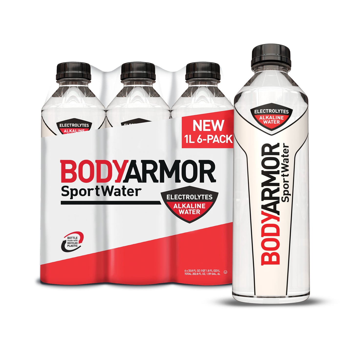 BODYARMOR SportWater, 1 Liter 6 Pack