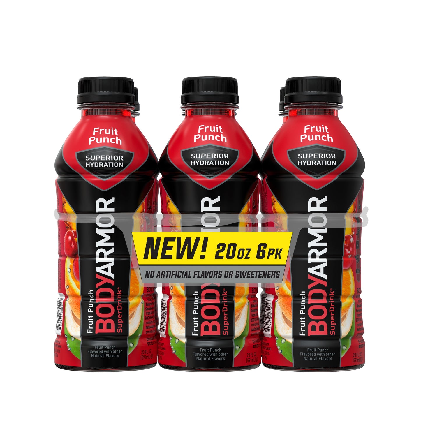 BODYARMOR Sports Drink Fruit Punch, 20 fl oz, 6 Pack