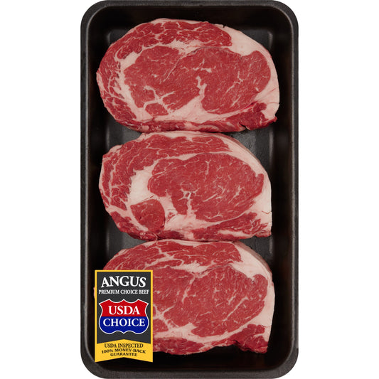 Beef Choice Angus Ribeye Steak Family Pack, 2.26 - 3.15 lb Tray