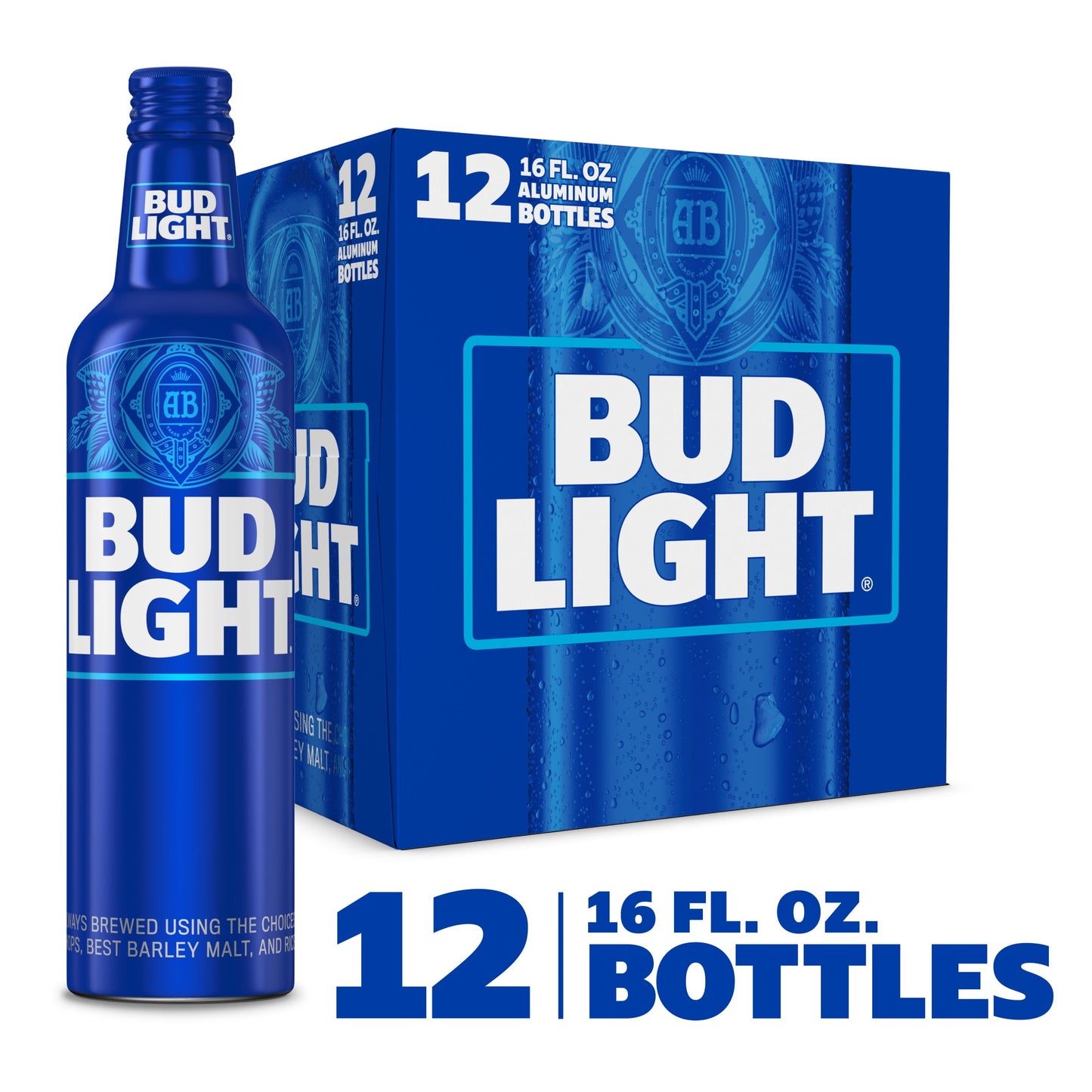 Bud Light Beer, 12 Pack Beer, 16 fl oz Glass Bottles, 4.2% ABV, Domestic Lager