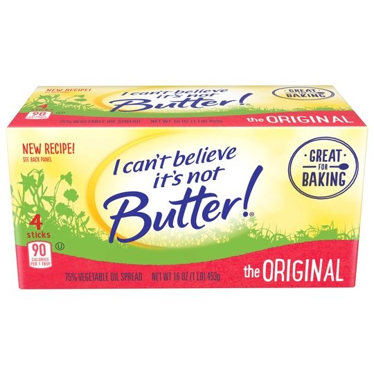 Can't Believe It's Not Butter Baking Sticks, 16 oz Paper Box 4 Sticks (Refrigerated)