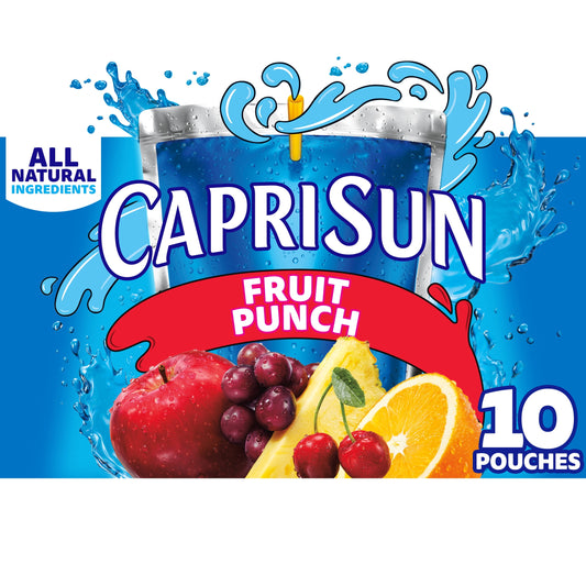 Capri Sun Fruit Punch Juice Box Pouches, 10 ct Box, 6 fl oz Pouches