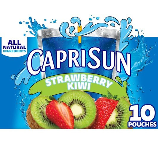 Capri Sun Strawberry Kiwi Juice Box Pouches, 10 ct Box, 6 fl oz Pouches