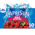 Capri Sun Wild Cherry Juice Box Pouches, 10 ct Box, 6 fl oz Pouches