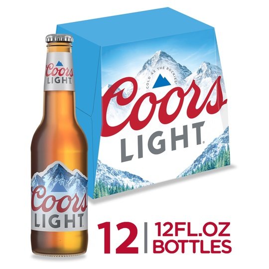 Coors Light Lager Beer, 12 Pack, 12 fl oz Bottles, 4.2% ABV