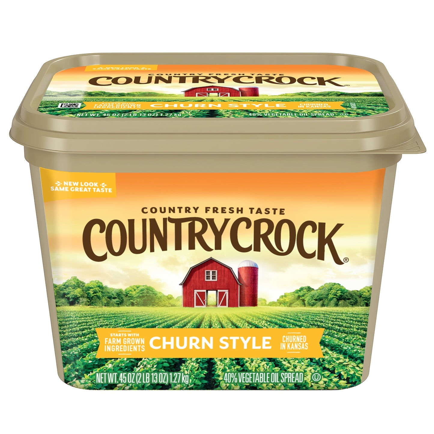 Country Crock Churn Style Buttery Spread, 45 oz Tub (Refrigerated)