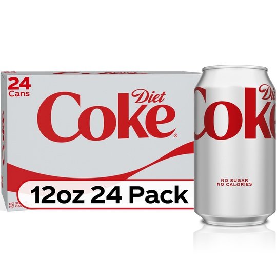 Diet Coke Soda Pop, 12 fl oz, 24 Pack Cans