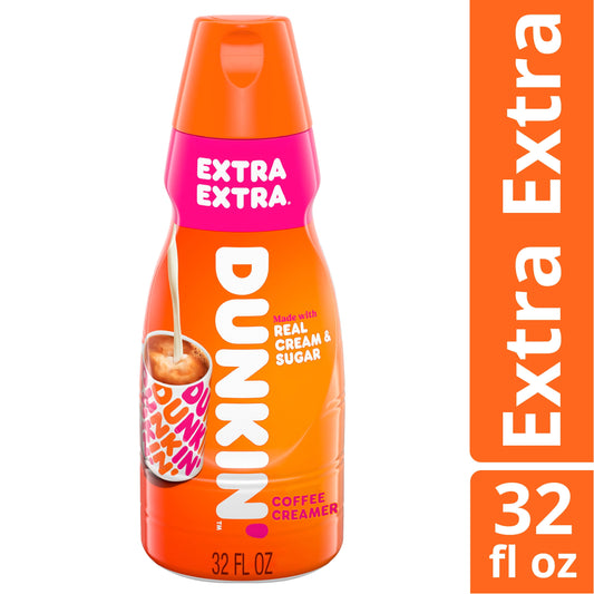 Dunkin’ Extra Extra Coffee Creamer, 32 Oz.