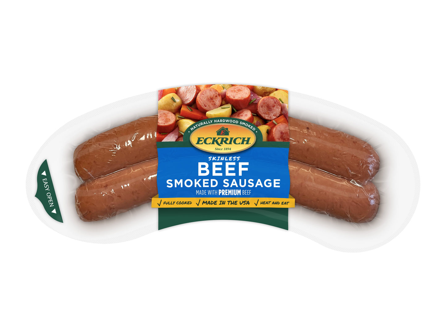 Eckrich Beef Skinless Smoked Sausage, 10 oz