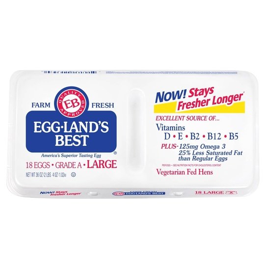 Eggland's Best Large White Eggs, 18 Count