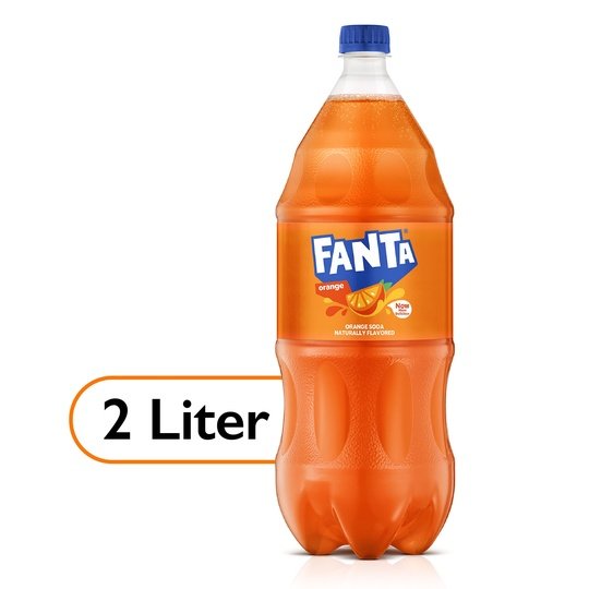 Fanta Orange Fruit Soda Pop, 2 Liter Bottle