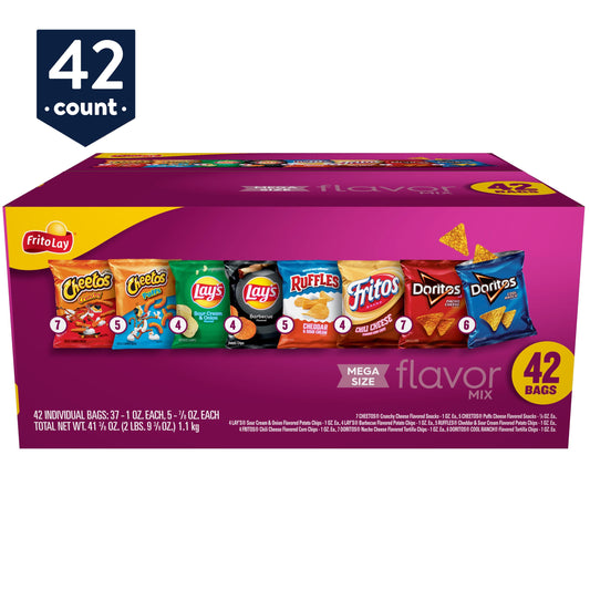 Frito-Lay Snacks Flavor Mix, 41.25 oz, 42 Count