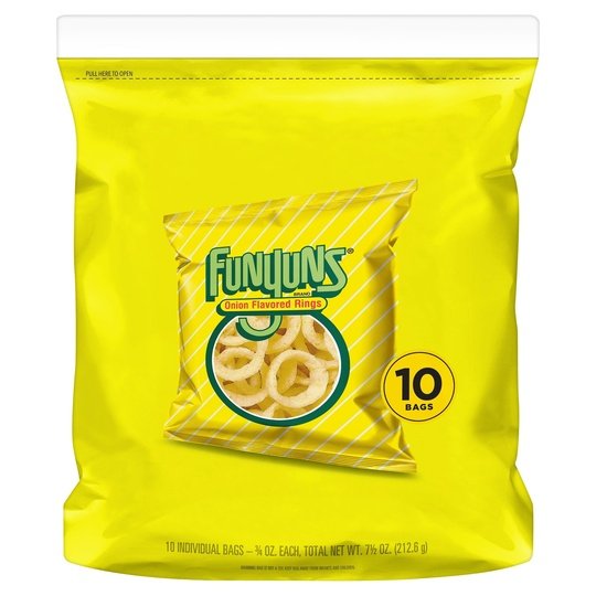 Funyuns Onion Flavored Rings, 0.75 oz Bags, 10 Count