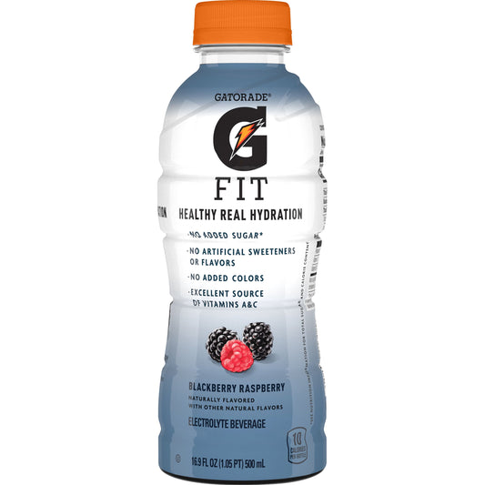 Gatorade Fit Electrolyte Beverage, Healthy Real Hydration, Blackberry Raspberry, 16.9 oz Bottle