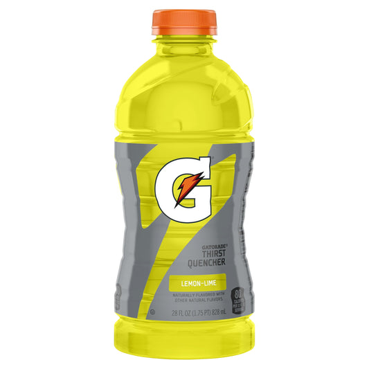 Gatorade Lemon Lime Thirst Quencher Sports Drink, 28 oz Bottle