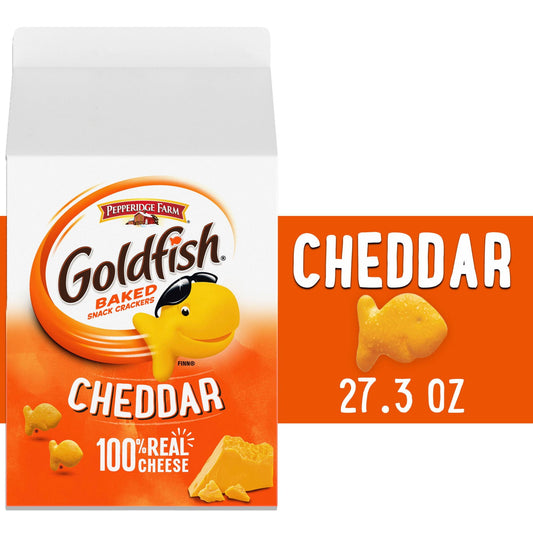 Goldfish Cheddar Cheese Crackers, 27.3 oz Carton
