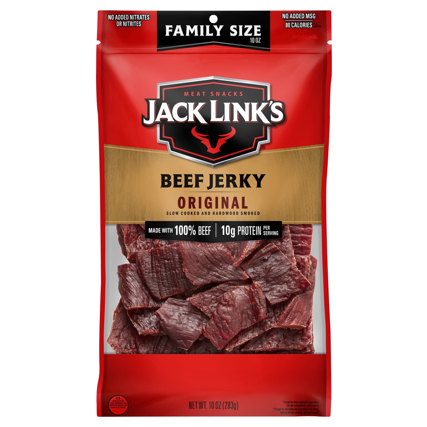 Jack Link's Original Beef Jerky, 10 oz, Resealable Bag