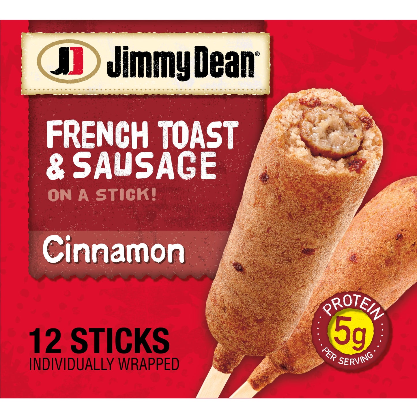 Jimmy Dean Cinnamon French Toast & Sausage on a Stick, 30 oz, 12 Ct (Frozen)