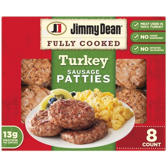 Jimmy Dean Fully Cooked Turkey Sausage Patties, 8 Count