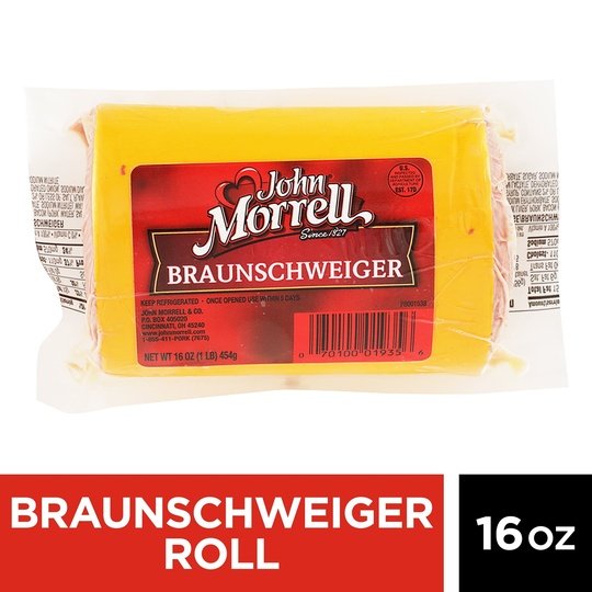 John Morrell Braunschweiger, 16 oz