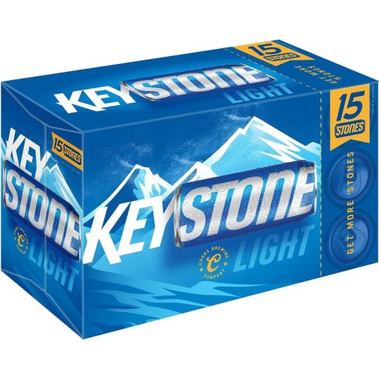 Keystone Light Lager Beer, 15 Pack, 12 fl oz Cans, 4.1% ABV