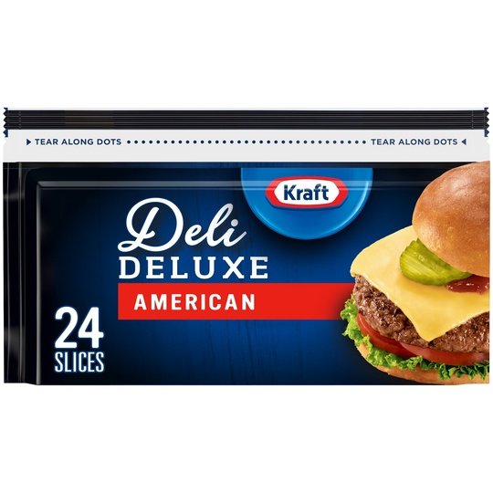 Kraft Deli Deluxe American Cheese Slices, 24 Ct Bag