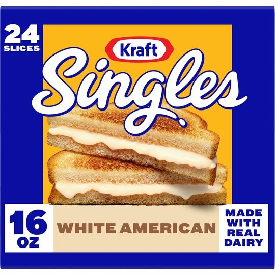 Kraft Singles White American Cheese Slices, 24 Ct Pk