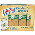 Lance Sandwich Crackers, Captain's Wafers Cream Cheese and Chives, 8 Packs, 6 Sandwiches Each