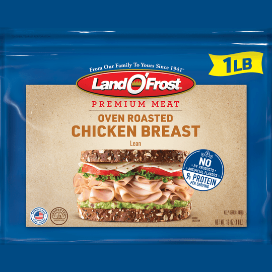 Land O' Frost Premium Oven Roasted Turkey Breast, Deli Sliced, Resealable Plastic Pouch 16 oz