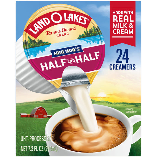Land O Lakes Mini Moo’s Half And Half Creamer Singles, 24 Count