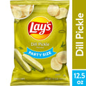 Lay's Dill Pickle Flavored Potato Chips, Party Size, 12.5 oz Bag