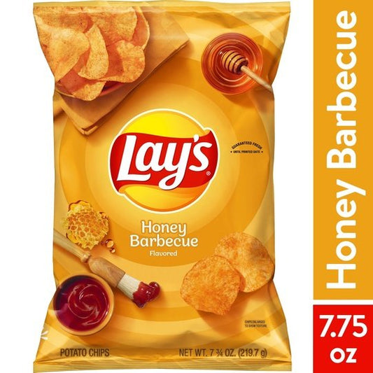 Lay's Honey Barbeque Potato Snack Chips,7.75 oz Bag
