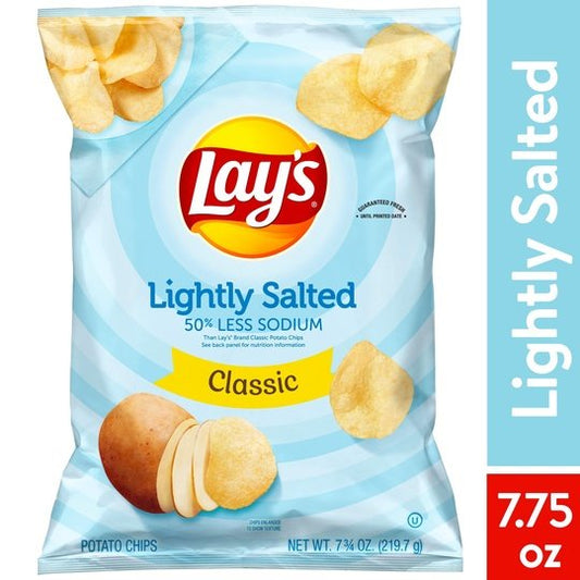 Lay's Potato Chips, Lightly Salted Classic Flavor, 7.75 oz Bag