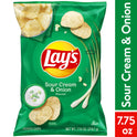 Lay's Potato Chips, Sour Cream & Onion Flavor, 7.75 oz Bag