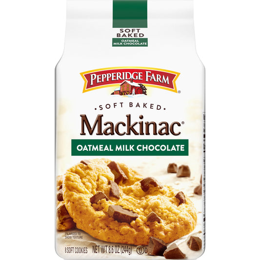 Mackinac Soft Baked Oatmeal Milk Chocolate Cookies, 8.6 oz. Bag