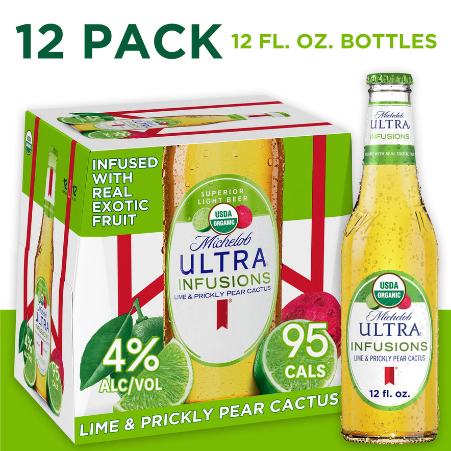 michelob ultra infusions lime and prickly pear cactus carbs Michelob ULTRA Infusions Lime & Prickly Pear Domestic Beer, 12 Pack, 1 – instafresh