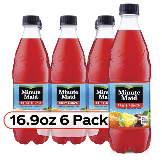 Minute Maid Fruit Punch Juice, 16.9 fl oz, 6 Bottles