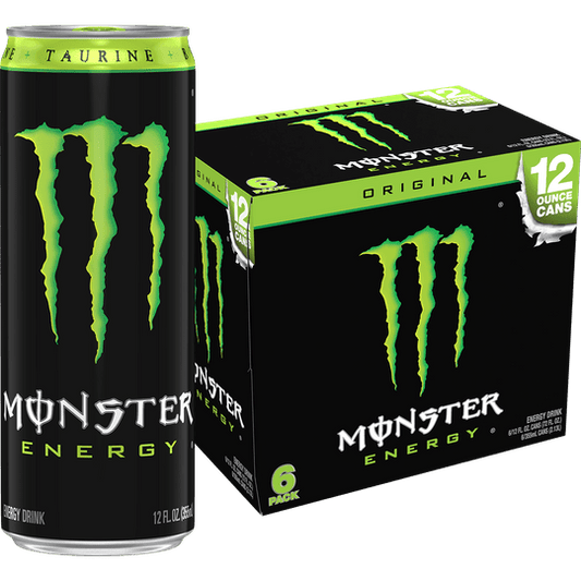 Monster Energy, Original, Energy Drink, 12 fl oz, 6 Pack