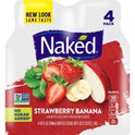 Naked Juice Fruit Smoothie, Strawberry Banana, 10 oz Bottles, 4 Count