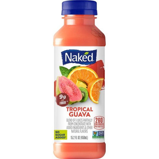 Naked Juice Tropical Guava Fruit Smoothie, 15.2 oz Bottle